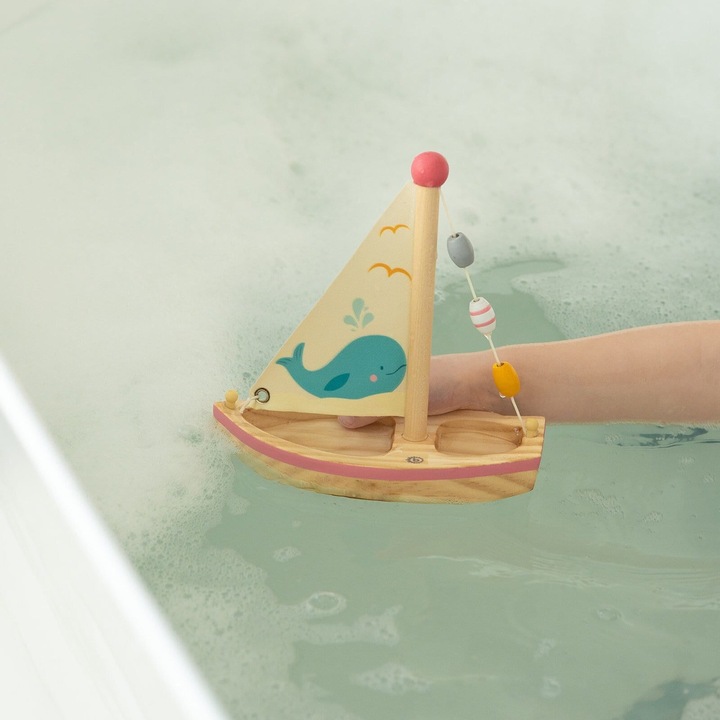 Immagine prodotto Activity Board Giocattolo da bagno, regalo di battesimo, regalo per bambini, barca a vela per bambini, giocattolo