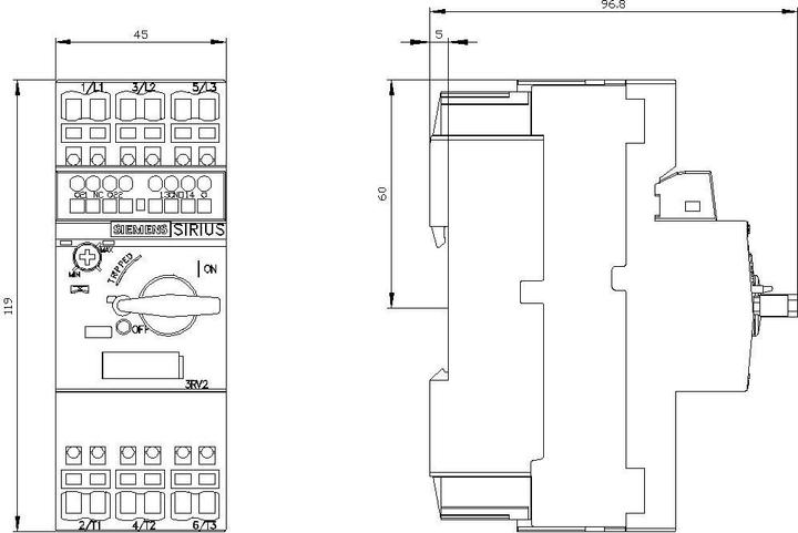 Produktbild Siemens Leistungsschalter 3RV2021-4AA25 1 St.