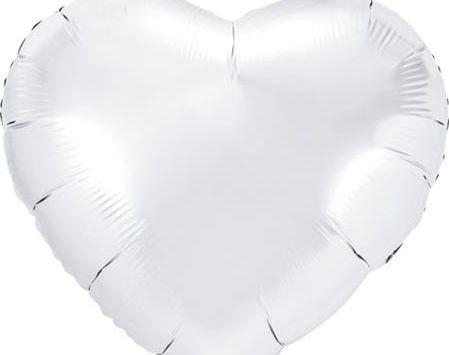 Actual product image Partydeco Heart Balloon White 45cm (1 x)