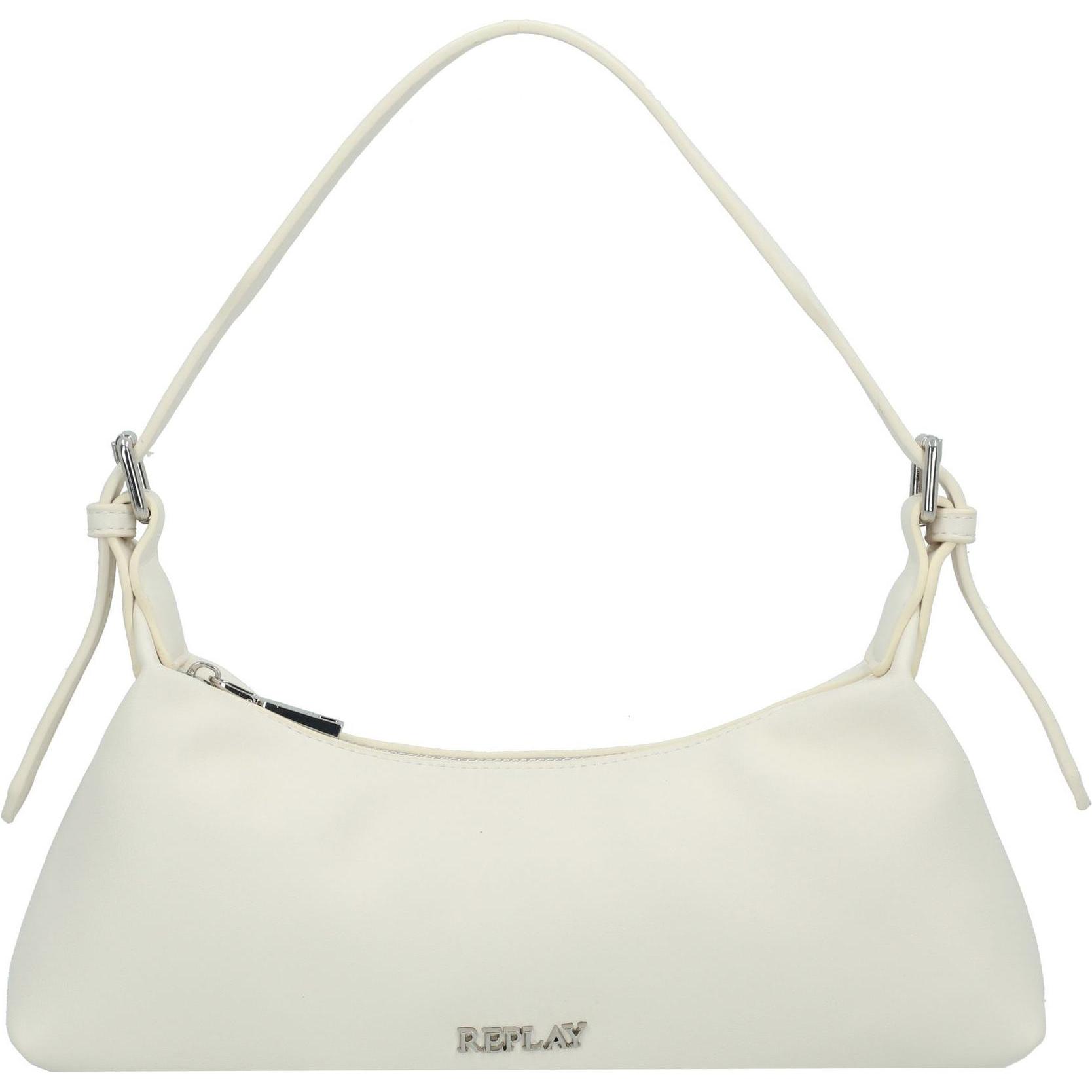 Replay, Handtasche, Schultertasche 31 cm, Weiss