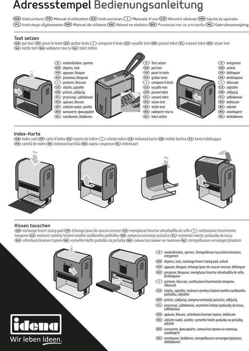 Produktbild Idena Adressstempel 4 Zeilen