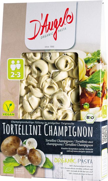 Actual product image D'Angelo Pasta Tortellini mushroom organic (250 g)