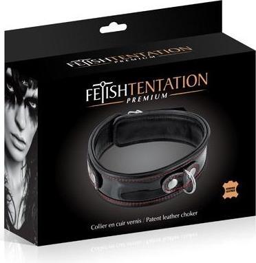 Produktbild Fetish Tentation Premium Halskette Mit Schwarz/Rotem Ring