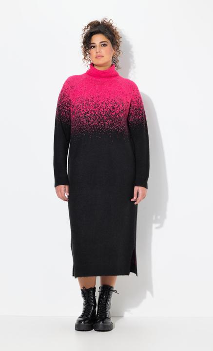 Immagine prodotto Ulla Popken Abito midi in maglia, sfumature di colore, collo alto, manica lunga (54)