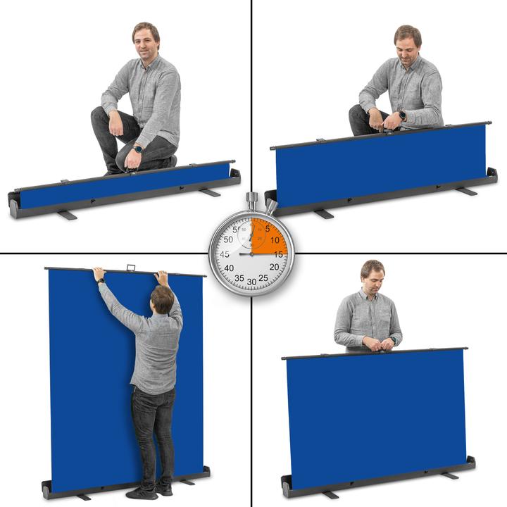 Produktbild Walimex pro Roll-up Panel Hintergrund blau 165x220 (176.50 cm, 226 cm)