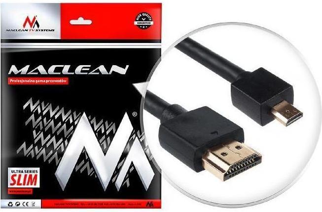 Produktbild Maclean MCTV-722 HDMI cable HDMI Type D (Micro) HDMI Type A (Standard) Black (2 m)