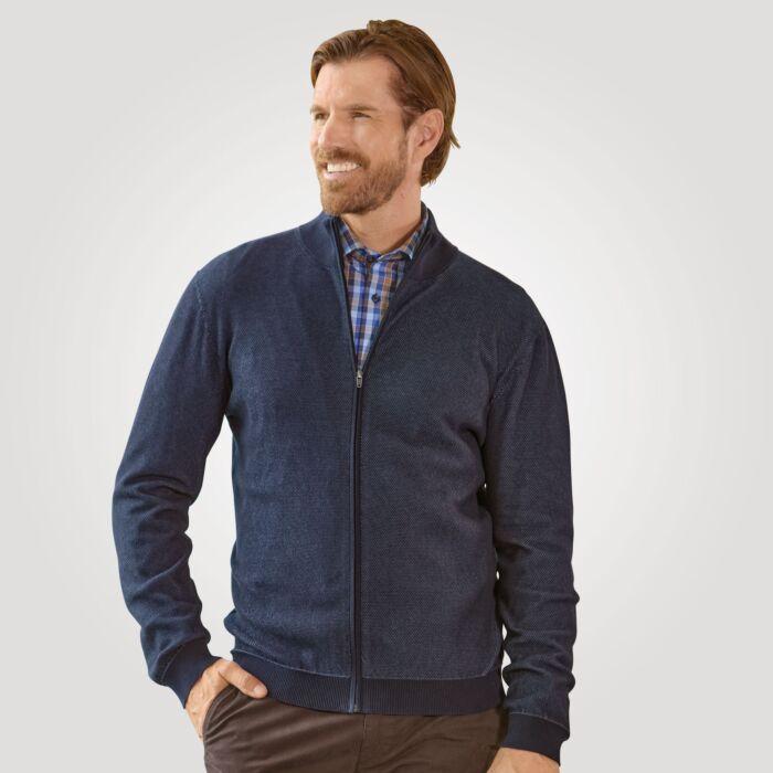 Image du produit Artime Cardigan avec structure gaufrée et fermeture éclair (XL)