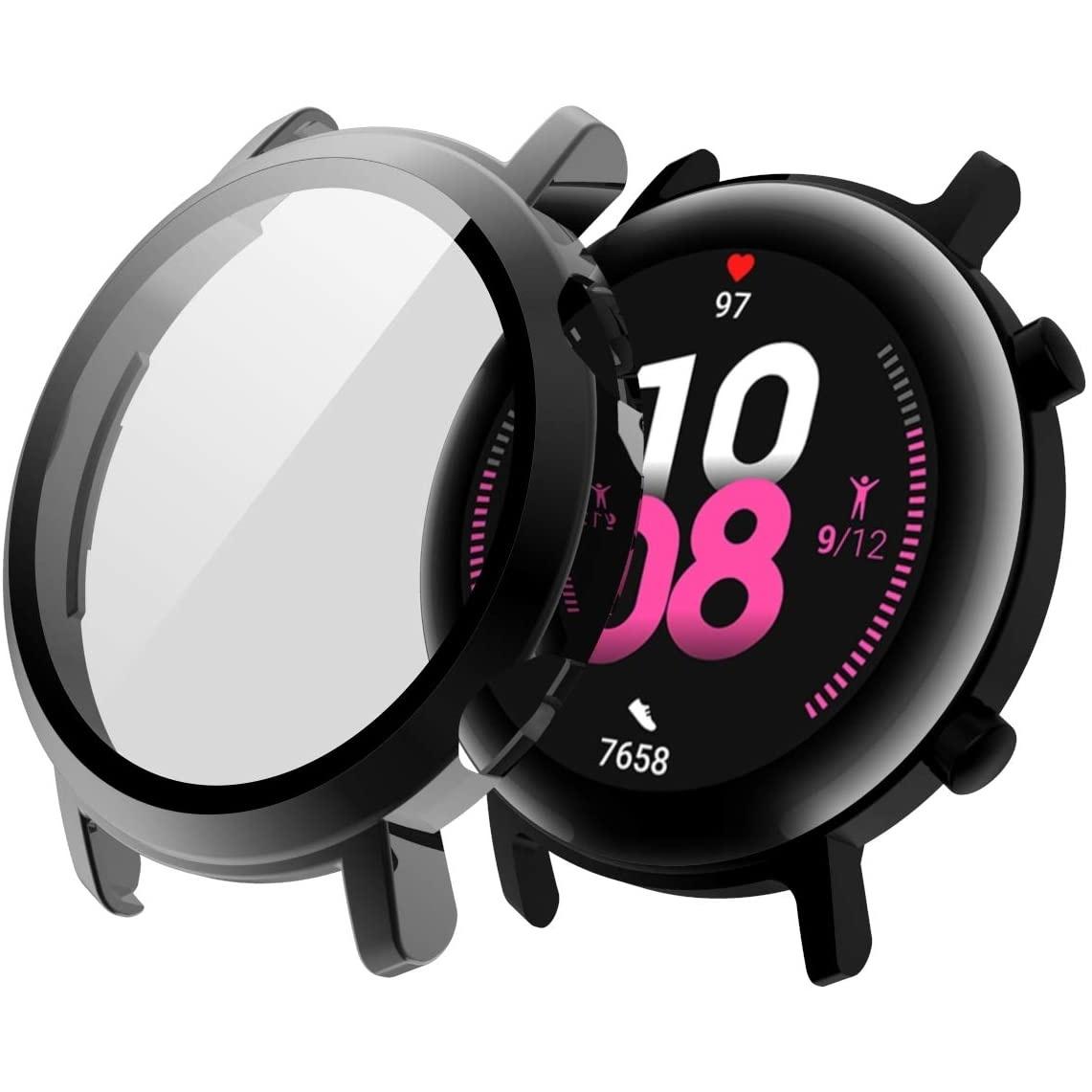 Strap-it TPU-Hülle (Silikon, Watch GT), Uhrenarmband, Schwarz