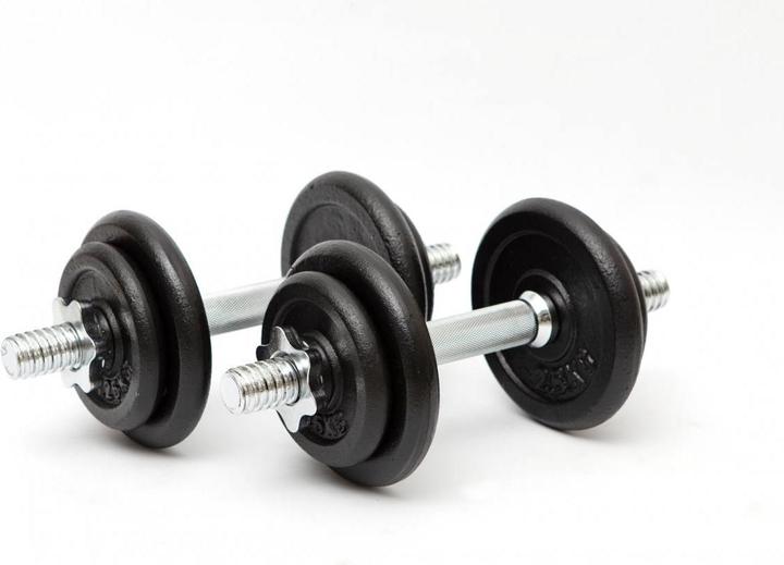 Fitcom Ensemble d'haltères courts 2x 10 Kg (4 x 1,25 kg, 4 x 2,5 kg)