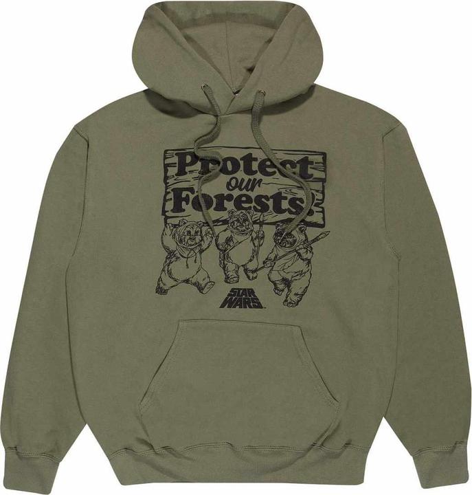 Immagine prodotto Star Wars Felpa con cappuccio tripla Unisex Adulto Protect Our Forests (S)
