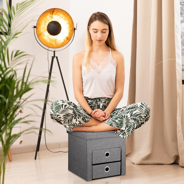 Image du produit Relaxdays Pouf de rangement