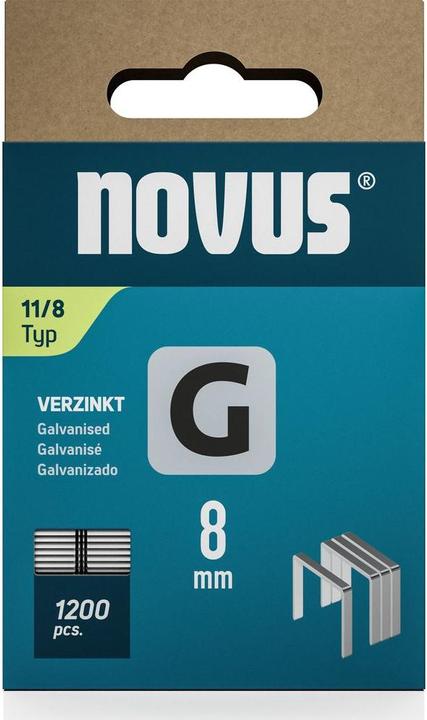 Actual product image Novus Flat wire staples G 11 8mm 1200 pcs.