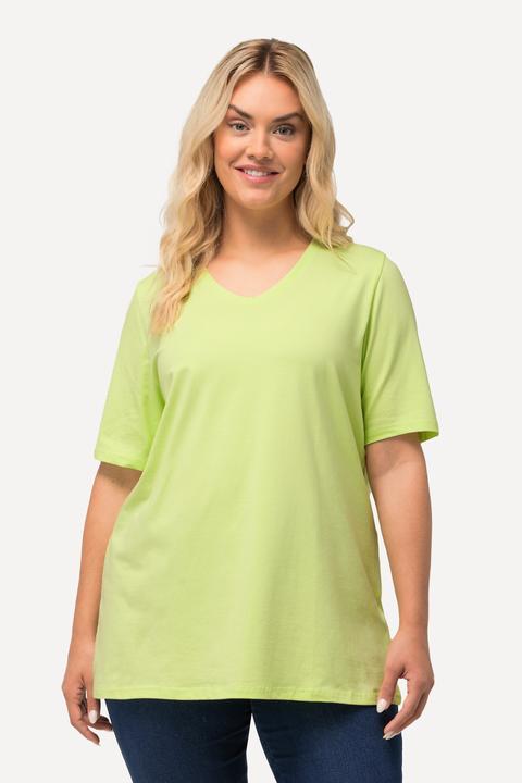 Produktbild Ulla Popken T-Shirt, A-Linie, V-Ausschnitt, Halbarm (58)
