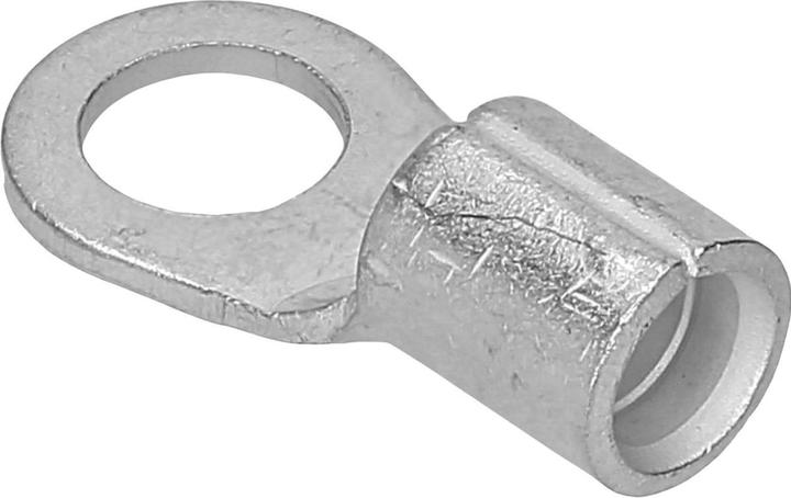Kalitec 10 Stück Q10-6 Quetschkabelschuh 10mm² M6 I Unisoliert I Dornpressung I Für mehr-, fein- und