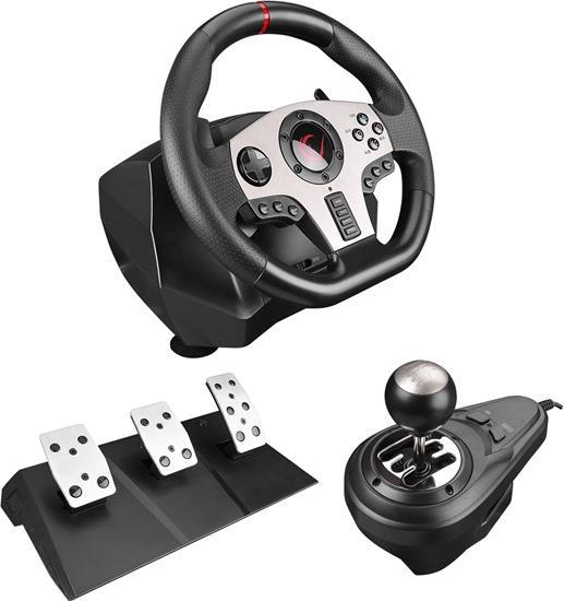 Produktbild Rampage Gamer kormány - V902 (PC, 3 pedál+váltókar, vibrálás) (PC)