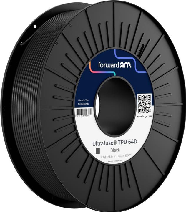 Actual product image Basf TPU64D Black 2.85 mm 750 g (TPU, 2.85 mm, 750 g)