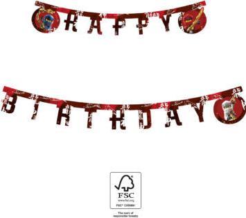 Actual product image Procos Buchstabenkette Happy Birthday Lego Ninjago