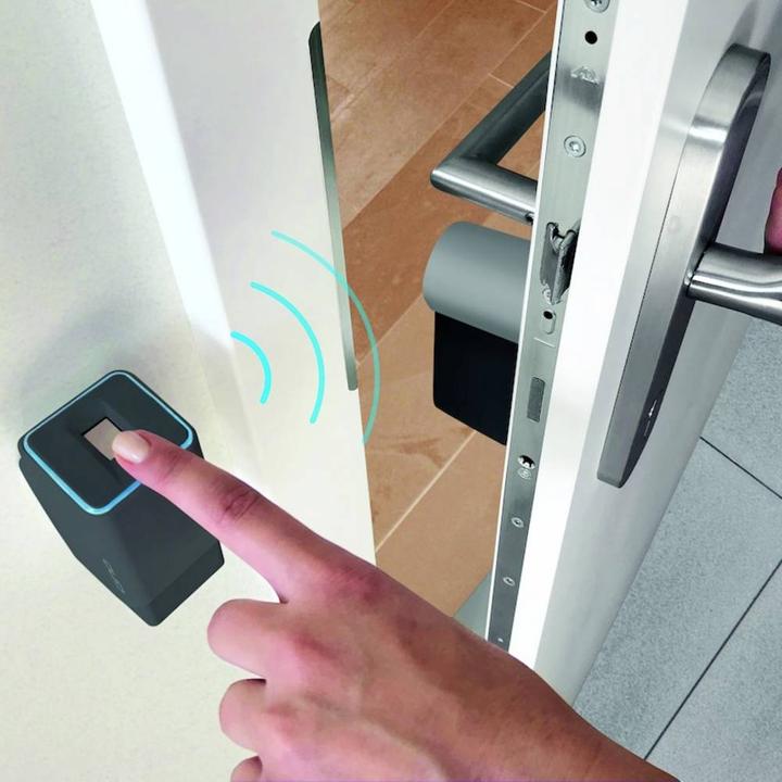 Actual product image Ekey UNO 200124 Fingerprint access system plus door lock drive surface-mounted 8.4 V