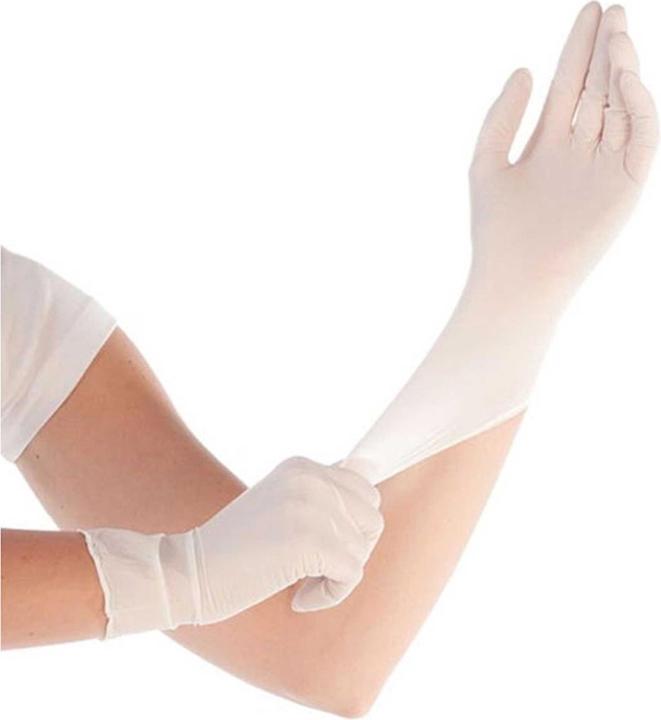 Produktbild Hygostar unisex Einmalhandschuhe SAFE SUPER STRETCH weiss Grösse XL 100 St. (XL)