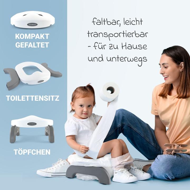 Produktbild Zamboo Töpfchen Reisetöpfchen / faltbarer Toilettensitz inkl.