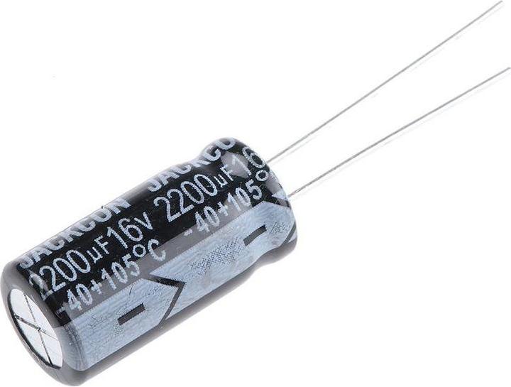 Produktbild RS PRO 2200uF Aluminium Electrolytic Capacitor 16V dc, Radial, Through Hole