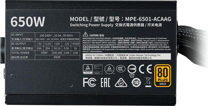 Image du produit Cooler Master MWE Gold 650 (650 W)