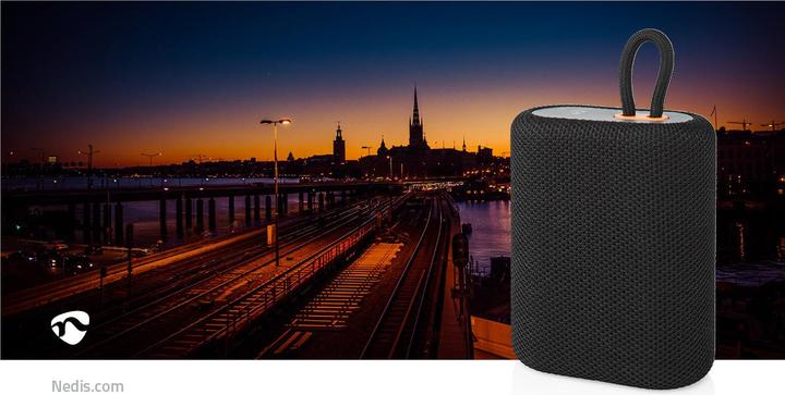 Actual product image Nedis Bluetooth Speaker, 7W - Black (7 h, Rechargeable battery operated)