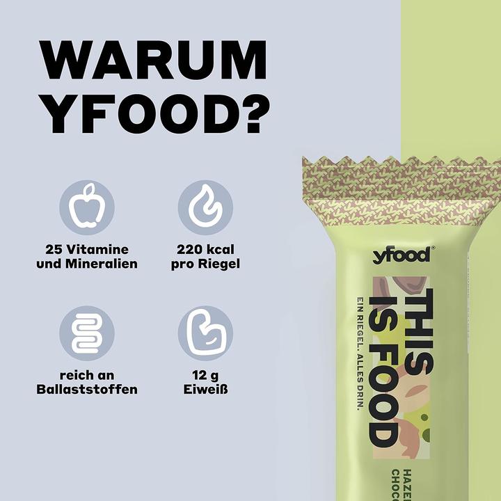 Produktbild YFood Hazelnut & Chocolate (Haselnuss, Schokolade, 12 Stk., 720 g)