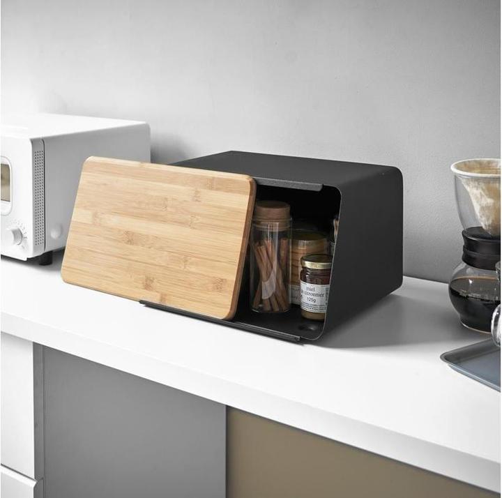 Actual product image Yamazaki Bread bin with removable lid TOWER