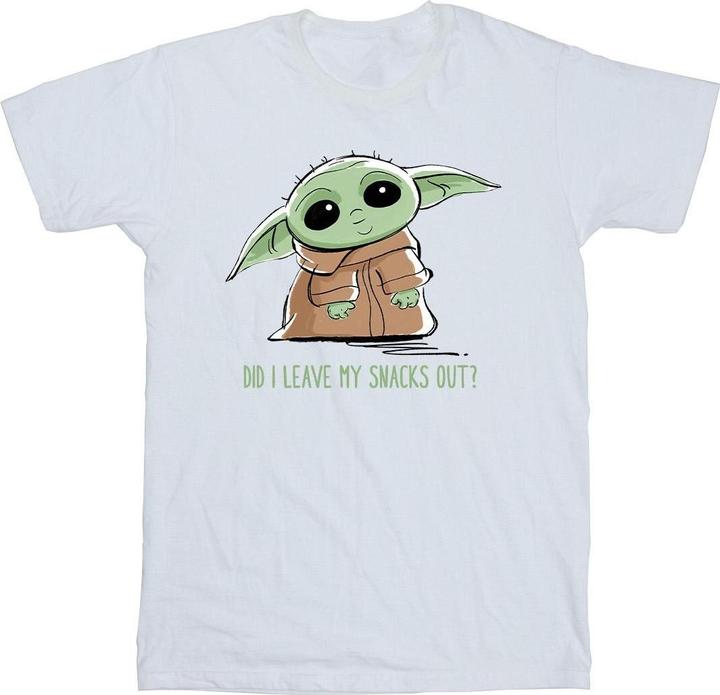 Actual product image Star Wars Mens The Mandalorian Grogu Snacks Meme T-Shirt (4XL)