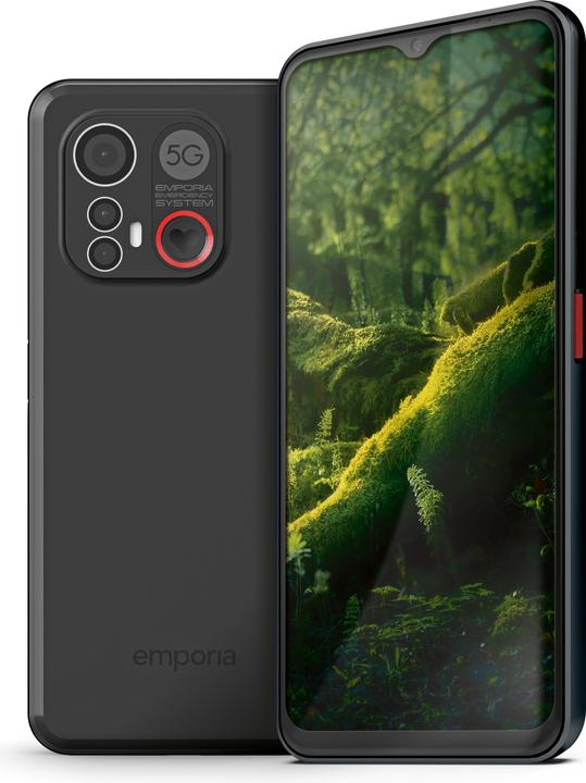 Produktbild Emporia ME6 (5G) mit Panic Button (128 GB, Schwarz, 6.58", Single SIM, 5G)