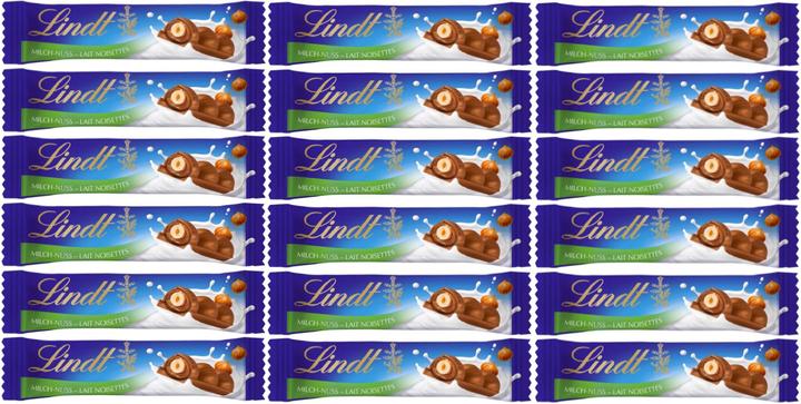 Immagine prodotto Lindt Barretta di cioccolato al latte e noci multipack (30 %, 630 g) (630 g)