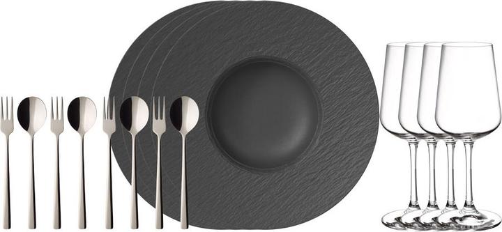 Villeroy & Boch Pastaset 12tlg. EC Manufacture Rock (4 Stk.)
