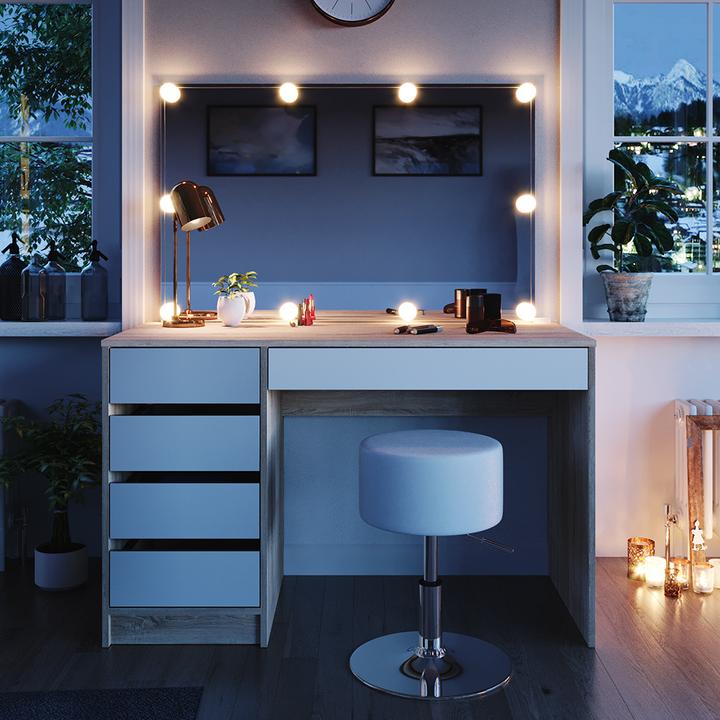 Actual product image Vicco Sherry with stool and lighting (55 x 75 x 120 cm)