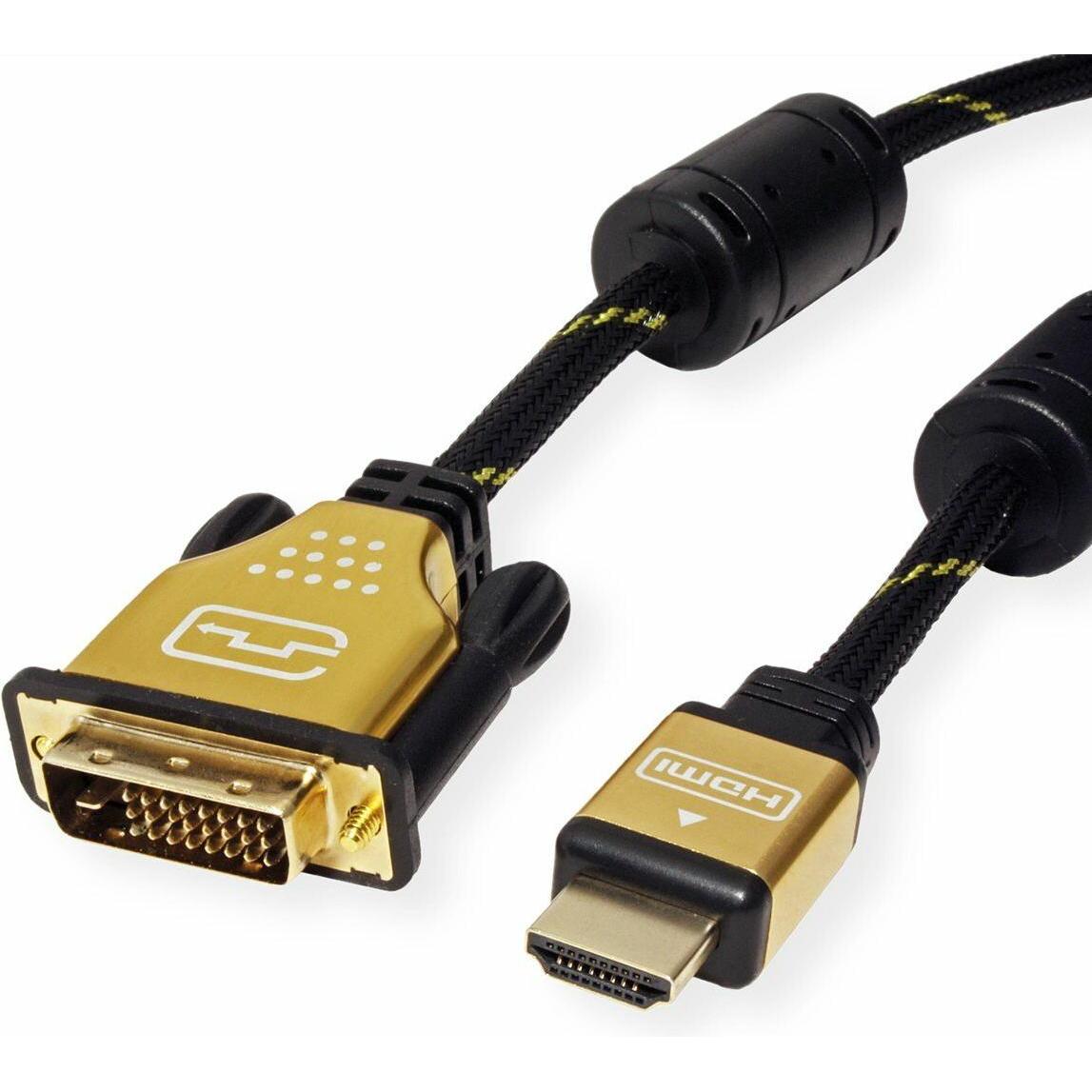 Roline Nero Dvi — Hdmi (Typ A) (1.50 M), Cavo Video,