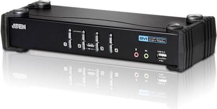 Aten CS1764A, 4 Port KVM Switch, 2x USB, DVI