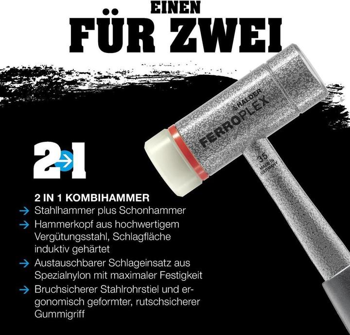Actual product image Halder Combination soft face hammer (800 g)