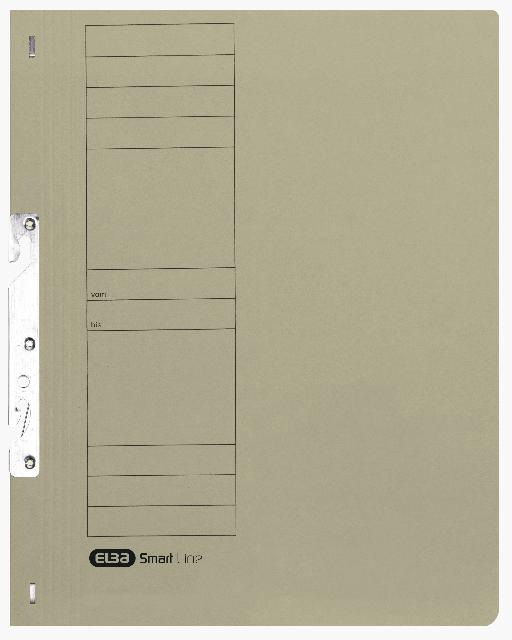 Actual product image Elba Cardboard hook-in binder, gray, commercial stapling full front cover, packed of 50 pcs. (A4, 50 x)
