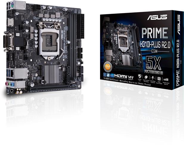 Immagine prodotto ASUS PRIME H310I-PLUS R2.0/CSMS1151 (LGA 1151, Intel H310, Mini-ITX)