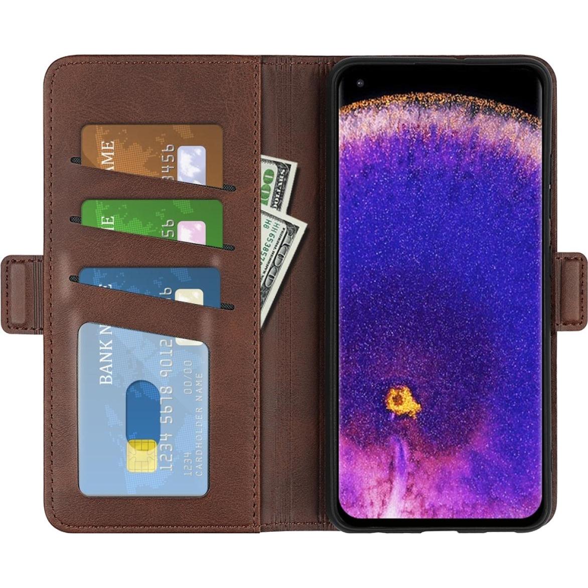Thumbnail - Screenguard Oppo Find X5 Pro CardLounge Lederhülle (Oppo Find X5 Pro), Smartphone Hülle, Braun