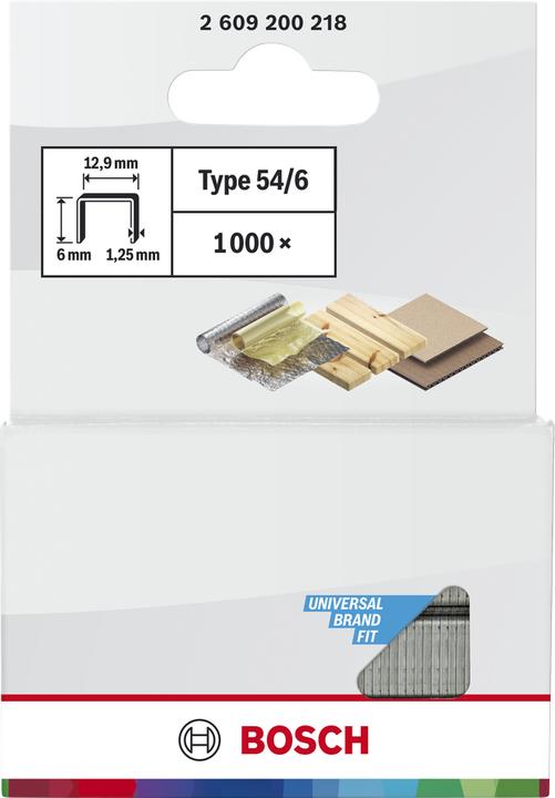 Produktbild Bosch Professional Zubehör Flachdrahtklammer Typ 54, 12,9 x 1,25 x 6 mm