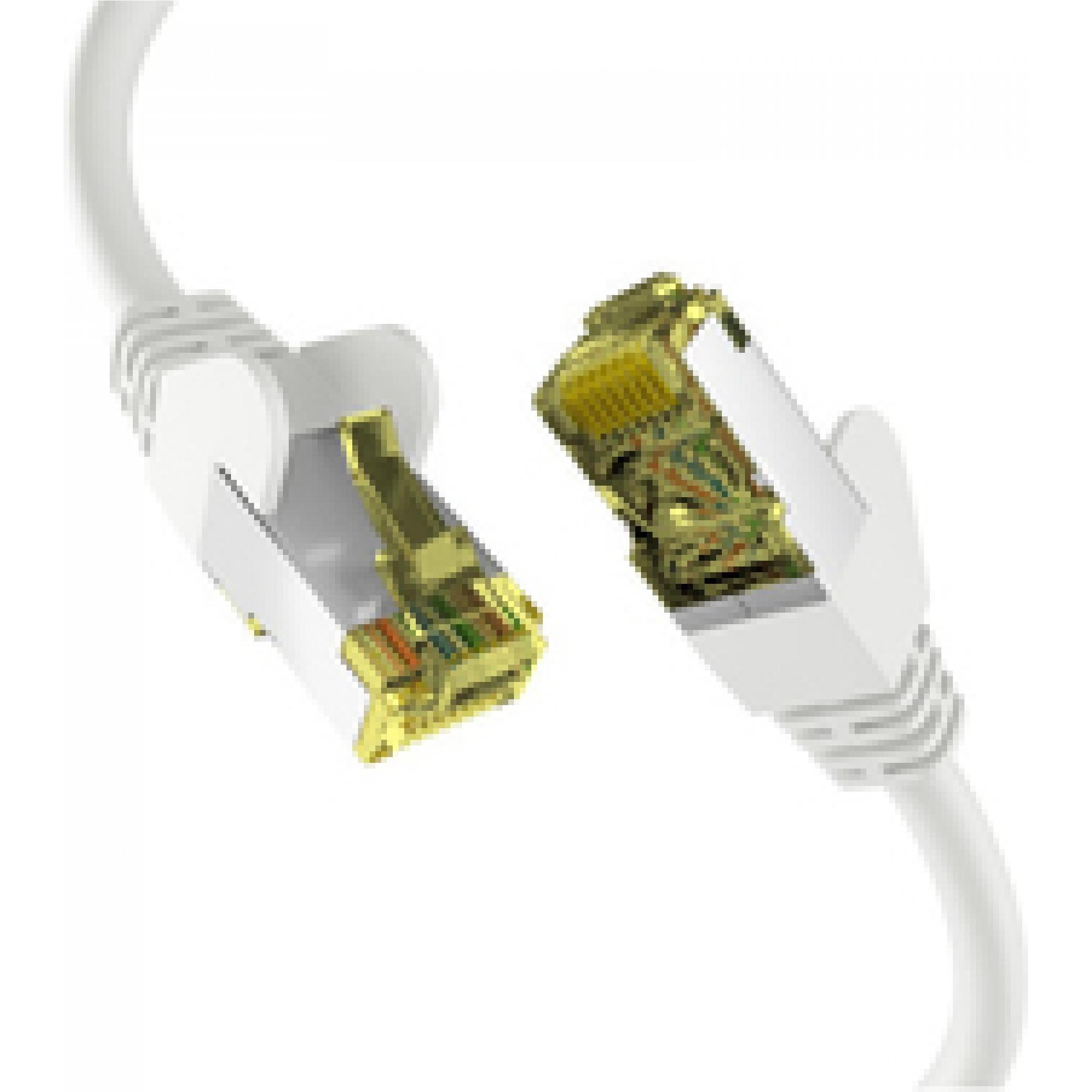 M-Cab Cat6a White 20m Patch Cord (S/FTP, CAT6a, 20 m), Netzwerkkabel