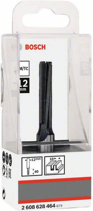 Produktbild Bosch Professional Zubehör Nutfräser, 12 mm, D1 10 mm, L 40 mm, G 81 mm