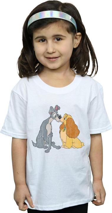 Produktbild Disney Lady And The Tramp Distressed Kiss TShirt Mädchen (104)