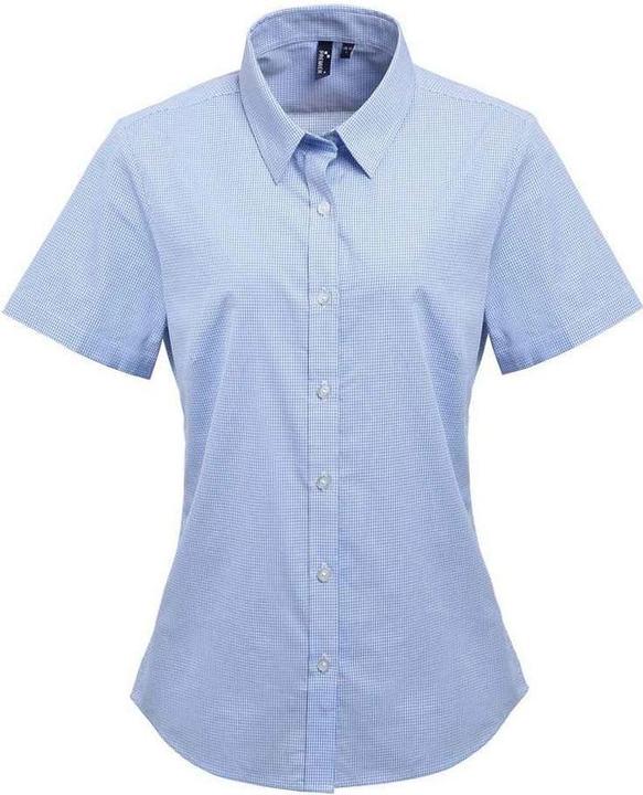 Actual product image Premier Womens/Ladies Gingham Short-Sleeved Shirt (38)