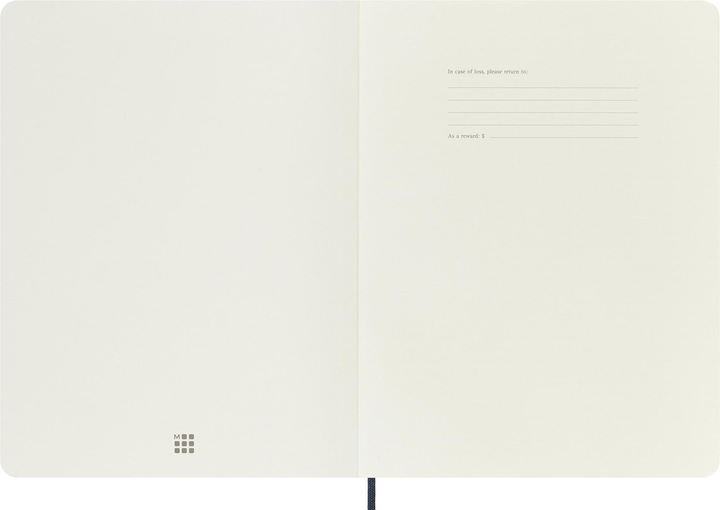Actual product image Moleskine Notebook Soft Cover (19 x 25 cm, Plain, Soft cover)