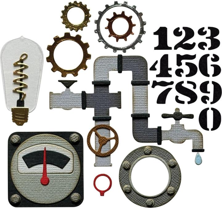 Produktbild Sizzix Thinlits Stanzschablone "Vault Industrial by Tim Holtz"