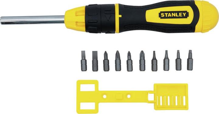 Image du produit Stanley Tournevis à cliquet à embouts multiples (Vis fendues, Torx (TX), Cruciforme PZ, Recouvrement cruciforme Phillipps (PH))