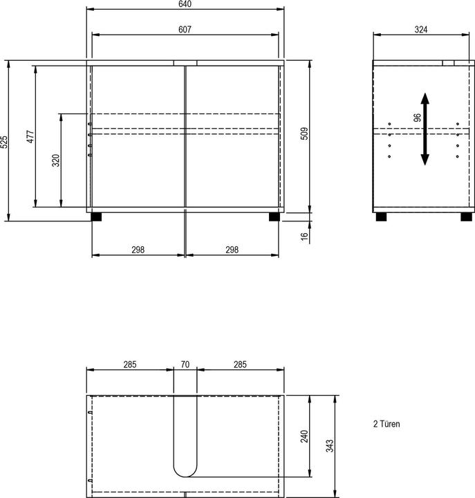 Actual product image micasa Calvo (64 x 34.5 x 52.5 cm)