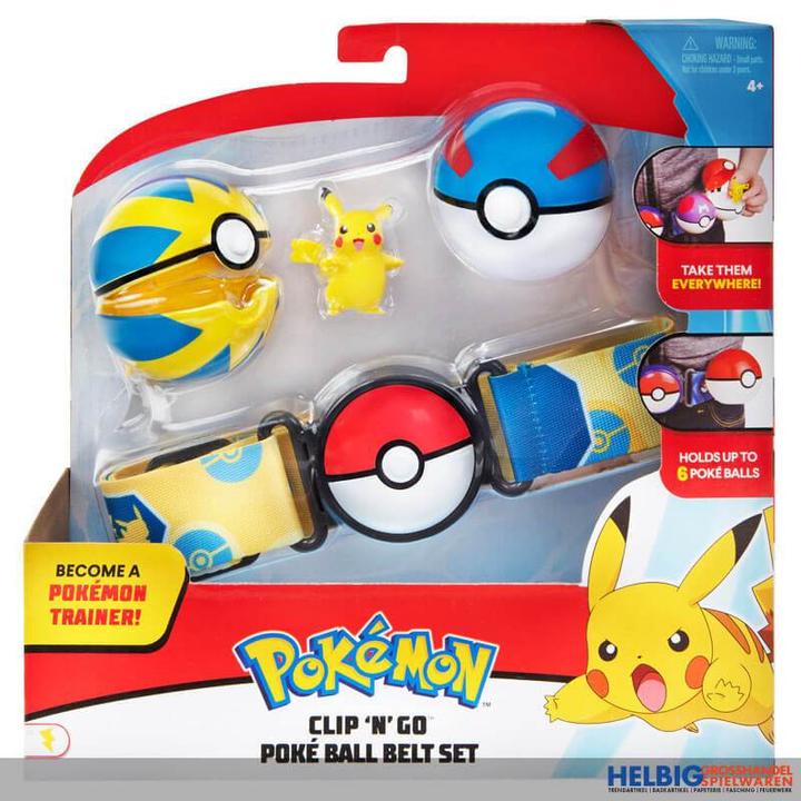 Actual product image Proxy Pokémon Clip n Go Ball Belt Set Pikachu
